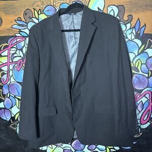 J.M. JM Haggar Premium Stretch Suit Jacket, 48R, Black